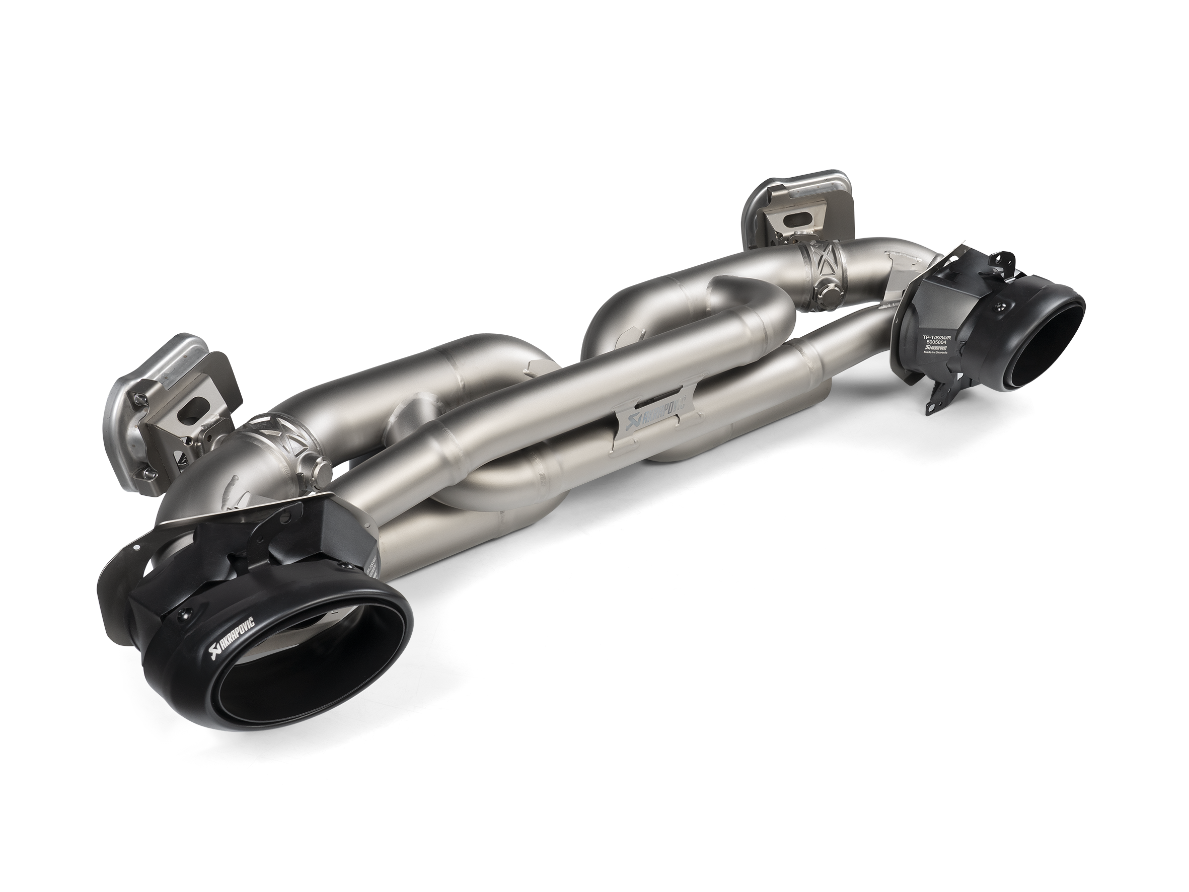 Akrapovič Tail pipe set (Titanium) - Black pre Porsche 911 Turbo / Turbo S / Cabriolet / Sport Classic (992) – TP-T/S/33