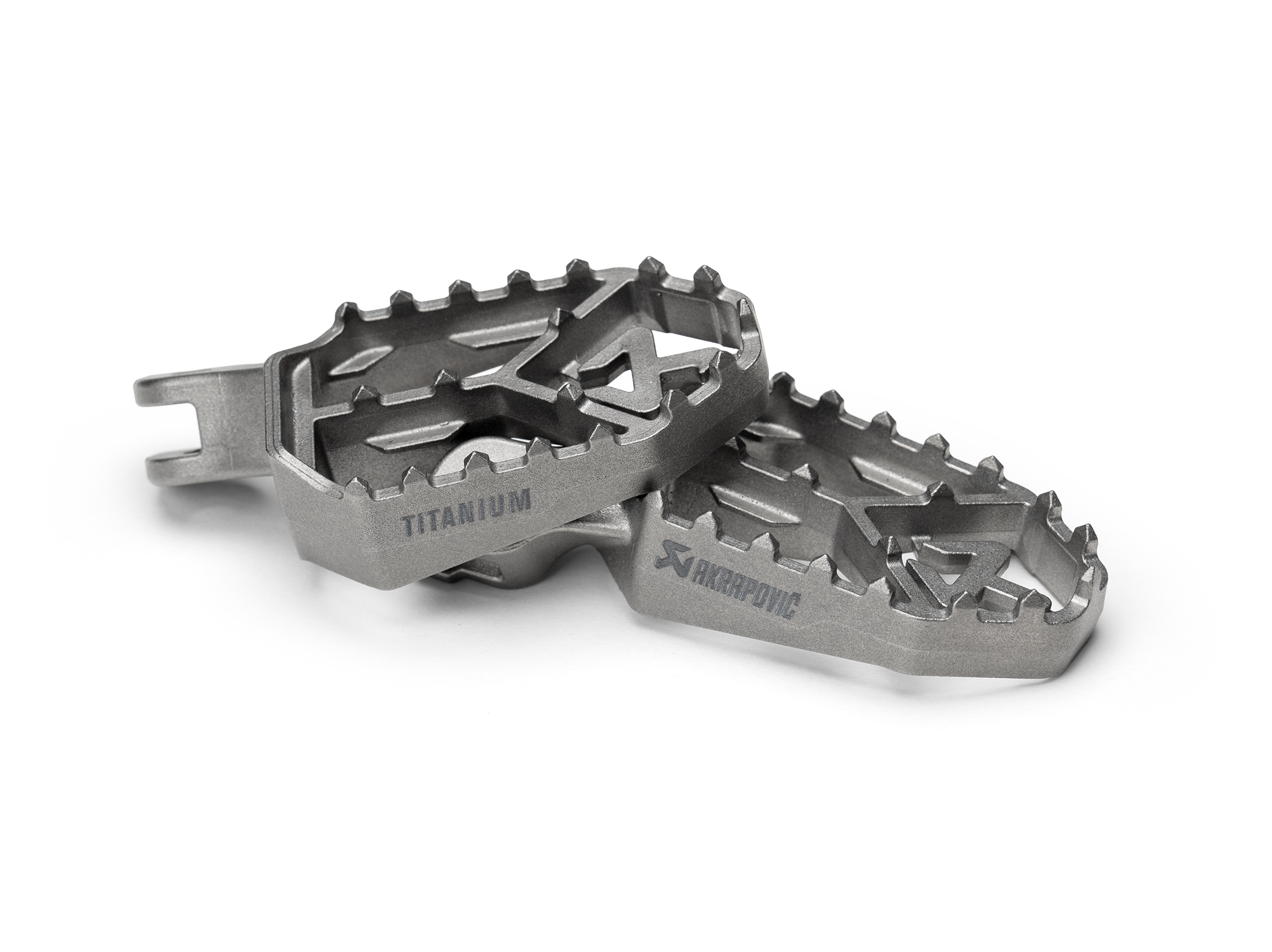 Akrapovič Adventure Footpeg Set (Titanium) for Ducati Multistrada V4 / S / RS / RALLY (2021-2026) (F-D12T1) - Image 1